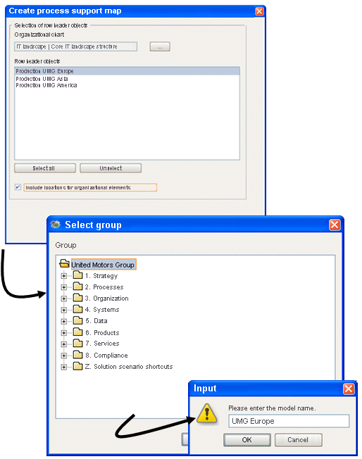 Macro 'IT landscape administration - Generate matrix'