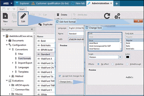 Assign font