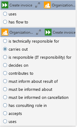 Selectable connection